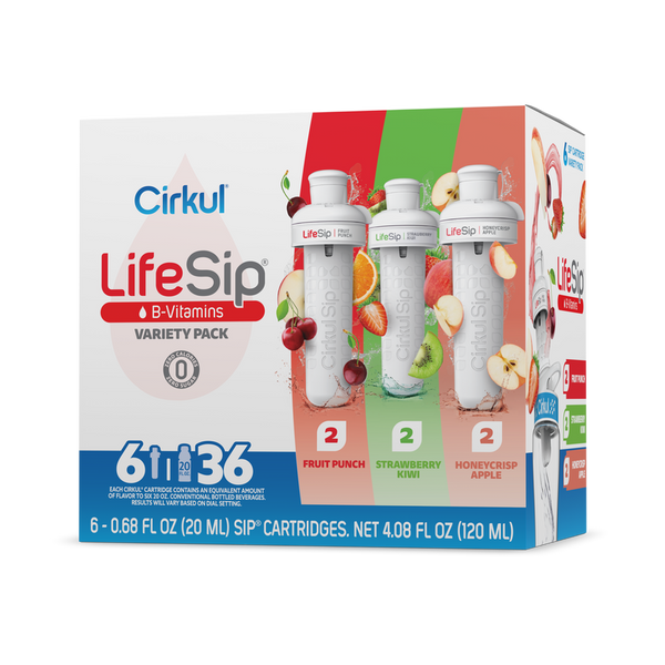 Zero-Calorie LifeSip 6-Pack Variety Pack PN3A - Zero-Calorie Multi-Flavor Sip Pods for Water Bottle - Default Title