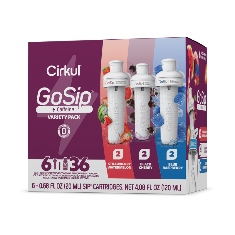Sugar-Free GoSip 6-Pack Variety Pack CB6Q - Sugar-Free Fruit Flavor Cartridge Refill - Default Title