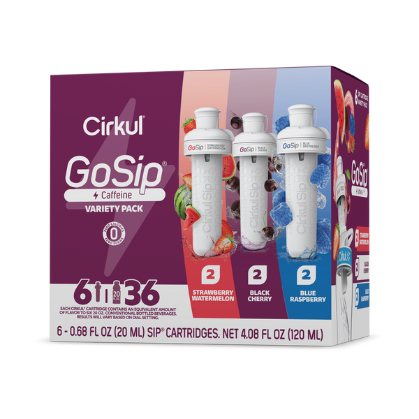 Sugar-Free GoSip 6-Pack Variety Pack CB6Q - Sugar-Free Fruit Flavor Cartridge Refill - Default Title