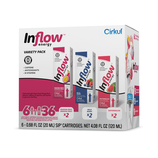 Sugar-Free Inflow Energy 6-Pack Variety Pack VCUW - Electrolyte Hydration Enhanced Taste Cartridges - Default Title