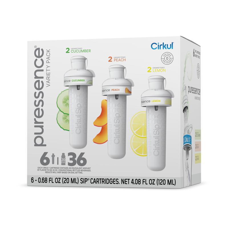 Zero-Calorie Puressence 6-Pack Variety Pack 3T3F - Electrolyte Hydration Enhanced Taste Cartridges - Default Title