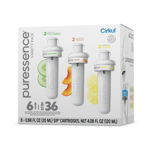 Zero-Calorie Puressence 6-Pack Variety Pack 3T3F - Electrolyte Hydration Enhanced Taste Cartridges - Default Title