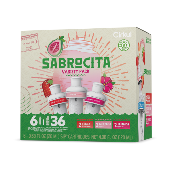 Vitamin-Infused Sabrocita 6-Pack Variety Pack E8JI - Zero-Calorie Multi-Flavor Sip Pods for Water Bottle - Default Title