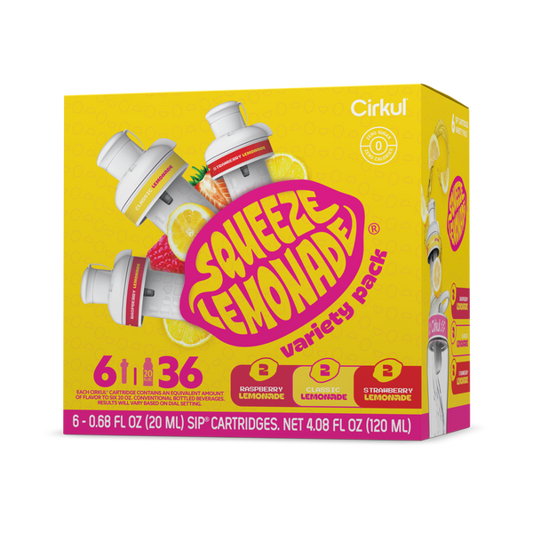 Natural Fruit Flavored Squeeze Lemonade 6-Pack Variety Pack 3TLS - Sugar-Free Fruit Flavor Cartridge Refill - Default Title