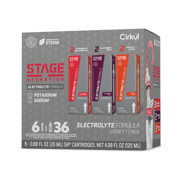 Natural Fruit Flavored Stage 6-Pack Variety Pack 4ZSP - Electrolyte Hydration Enhanced Taste Cartridges - Default Title