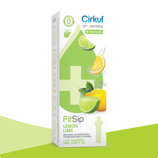 Refreshing Electrolyte FitSip Lemon Lime (Stevia) PO5V - Sugar-Free Fruit Flavor Cartridge Refill - Default Title