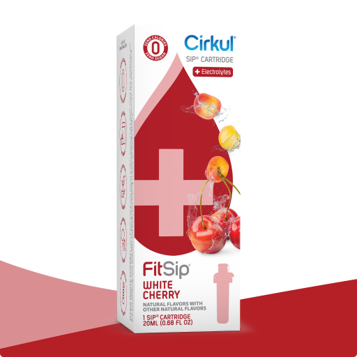 Sugar-Free FitSip White Cherry GQ9S - Electrolyte Hydration Enhanced Taste Cartridges - Default Title